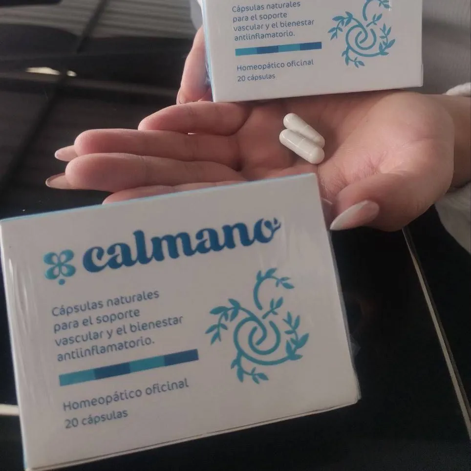 Empaque de Calmano en cápsulas